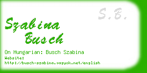 szabina busch business card